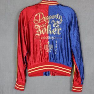 Suicide Squad Harley Quinn Bomber Jacket Womens Small Joker Cosplay Hot Topic